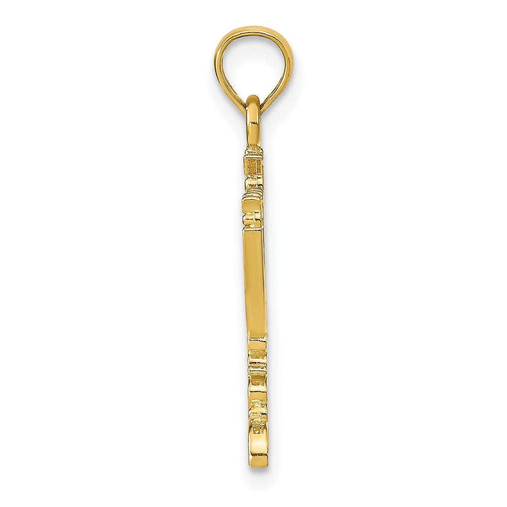 10K Menorah Pendant Yellow Gold