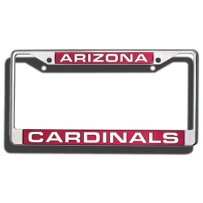 Arizona Cardinals License Plate Frame Laser Cut Chrome
