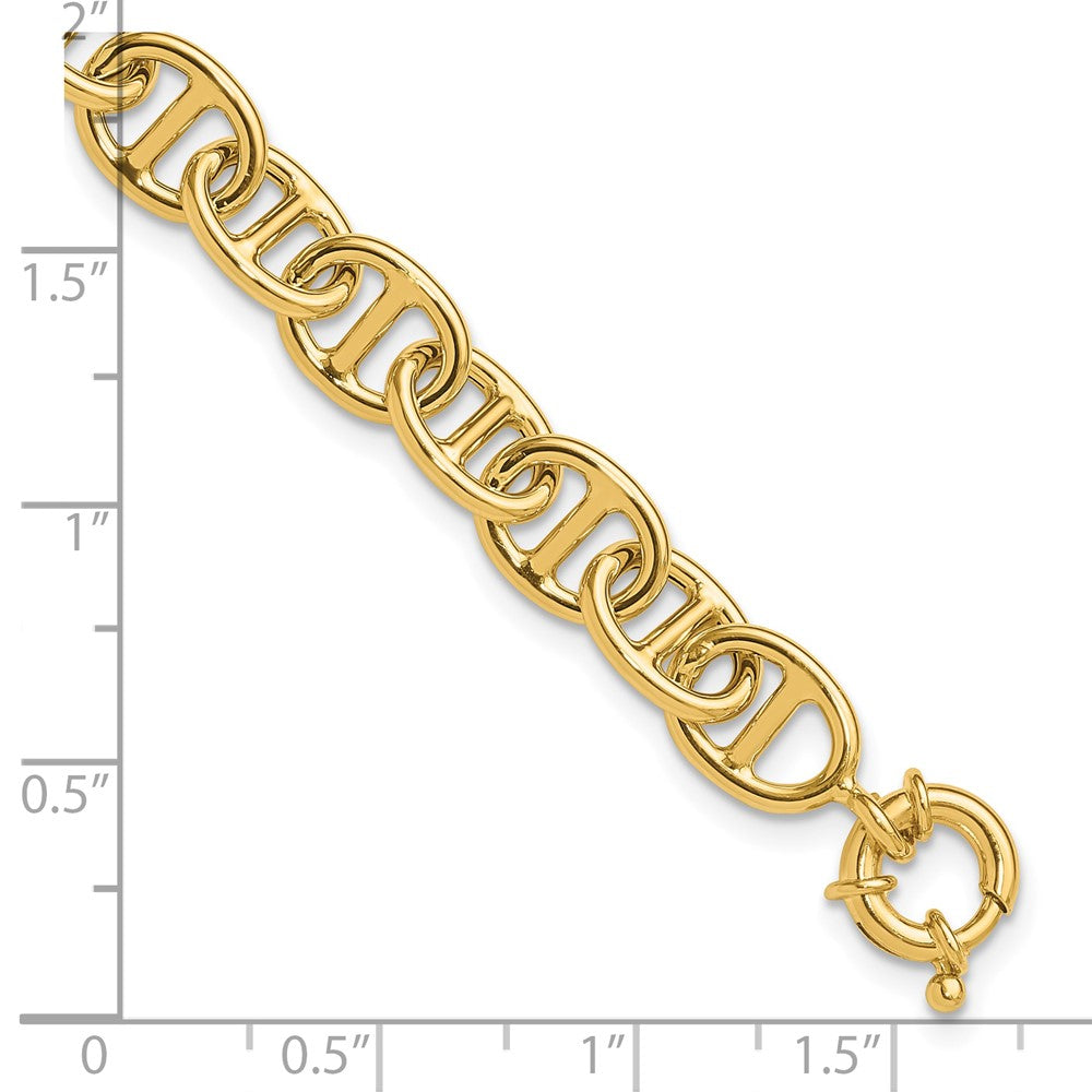 14K Polished Fancy Link Bracelet 7.5  inches