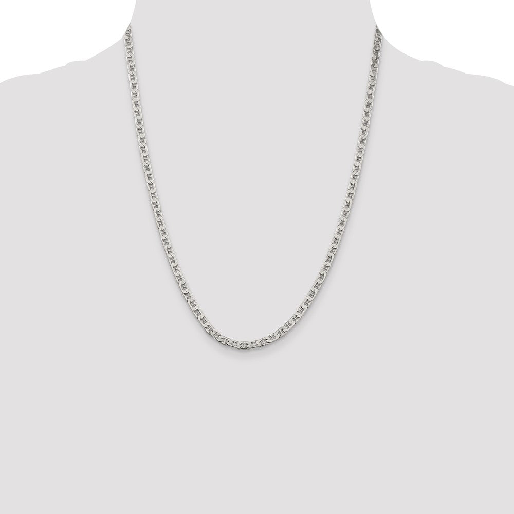 Sterling Silver 3.75mm Flat Anchor Chain 22 Inches
