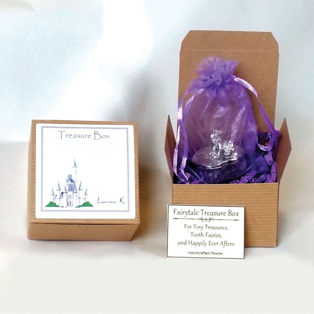 Polished Pewter Frog Prince Tooth Fairy/Trinket Box