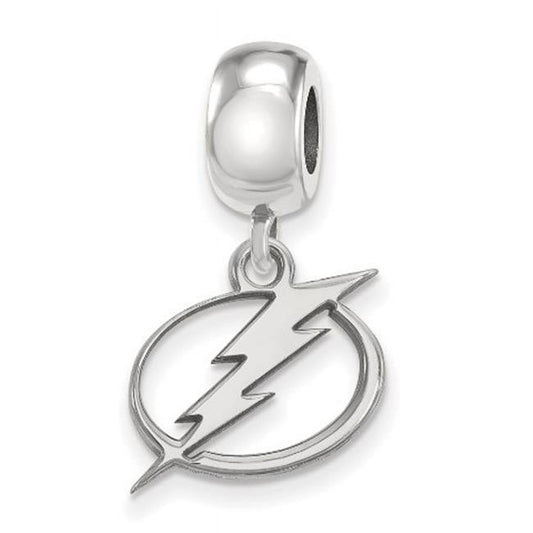 LogoArt SS031LIG Sterling Silver NHL Tampa Bay Lightning Dangle Bead Charm, Small