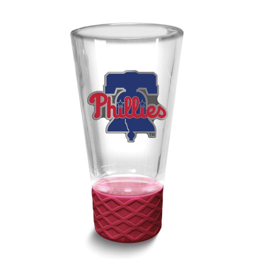 MLB Philadelphia Phillies Collectors 4 oz. Shot Glass with Silicone Base