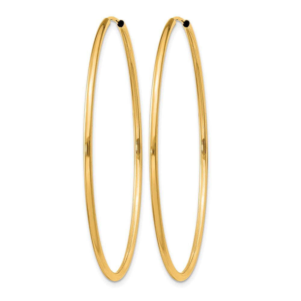 14k 1.50mm Polished Round Endless Hoop Earrings