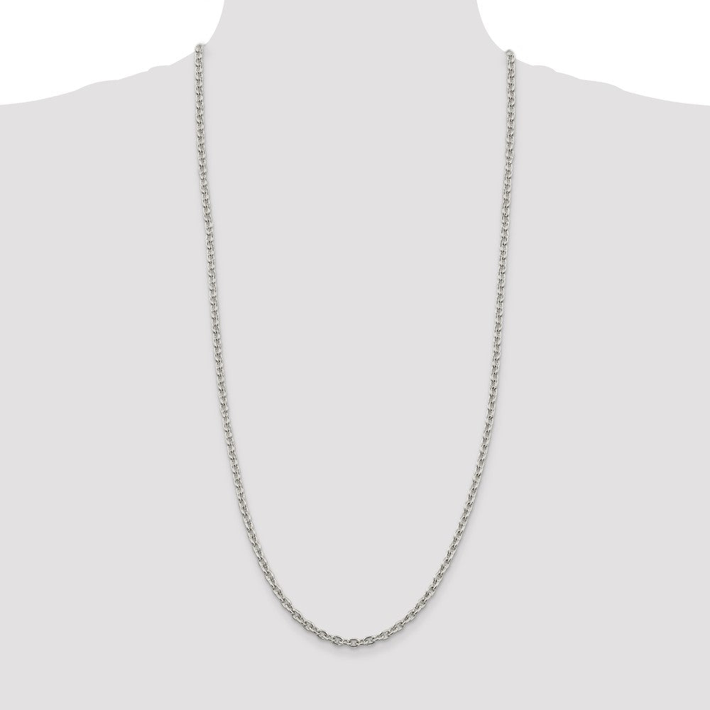 Sterling Silver 4.5mm Cable Chain 30 Inches
