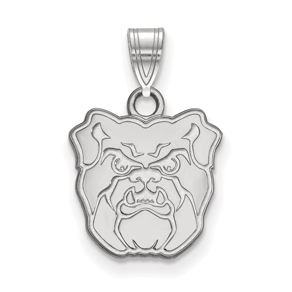 14k White Gold LogoArt Butler University Bulldog Small Pendant Q4W001BUT