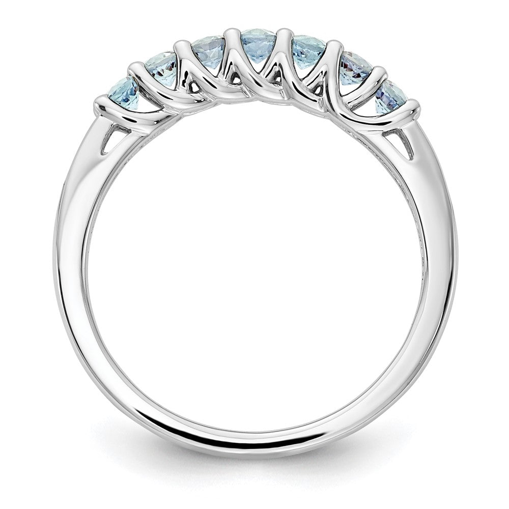 10k White Gold Aquamarine & Diamond Ring