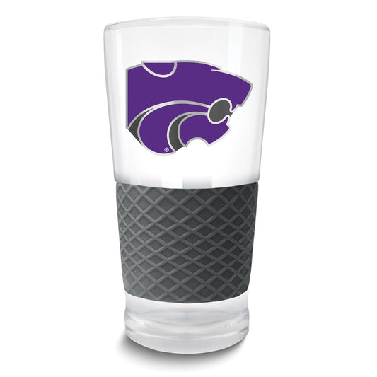 Collegiate Kansas State University Score 22 oz. Pint Glass with Silicone Grip