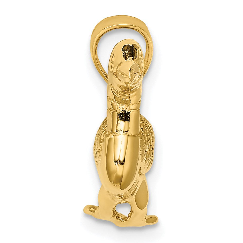 14k Solid Polished 3-Dimensional Mallard Charm