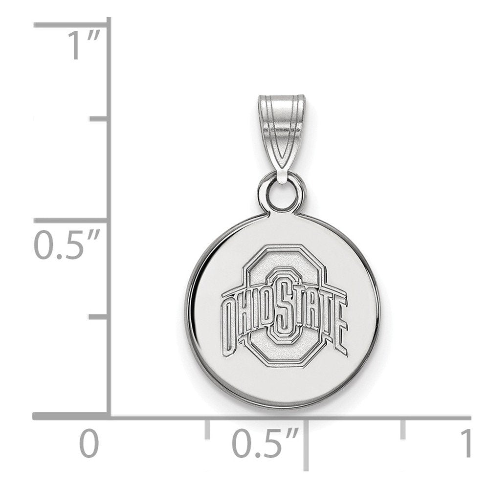 10k White Gold LogoArt The Ohio State University Small Disc Pendant Q1W038OSU