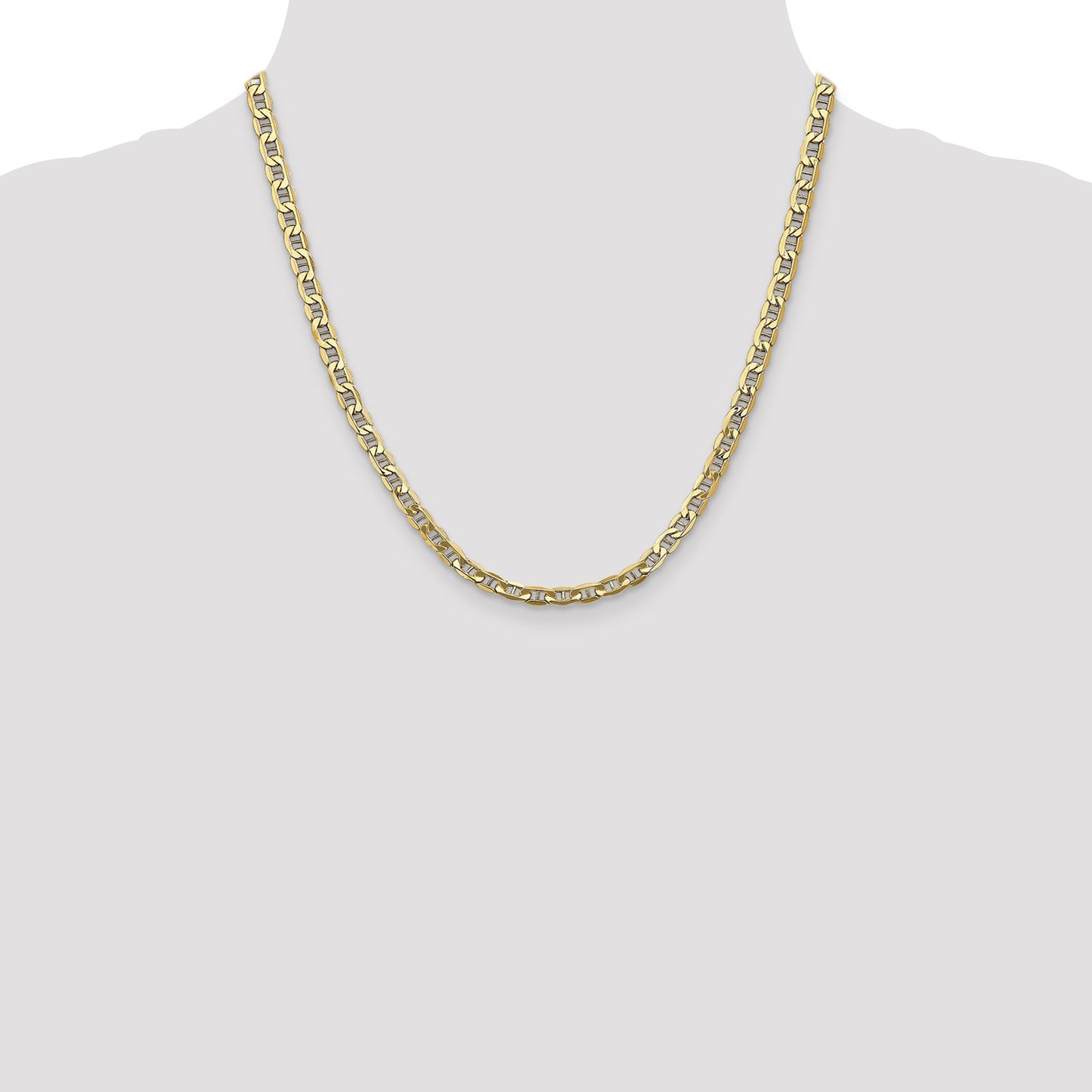 14K 20 inch 4.75mm Semi-Solid Anchor with Lobster Clasp Chain