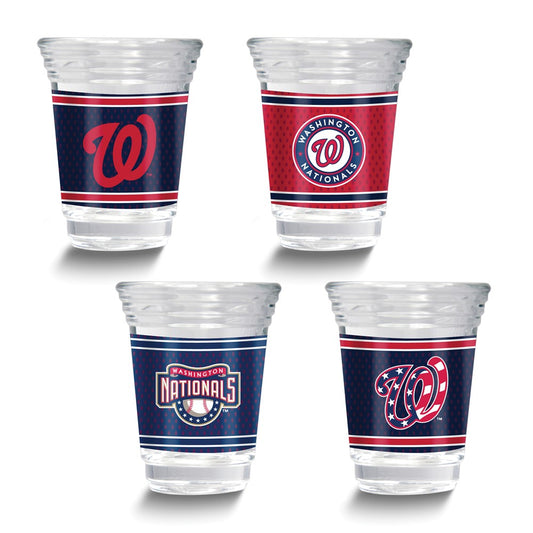 MLB Washington Nationals 4-piece 2 oz. Shot Glass Set