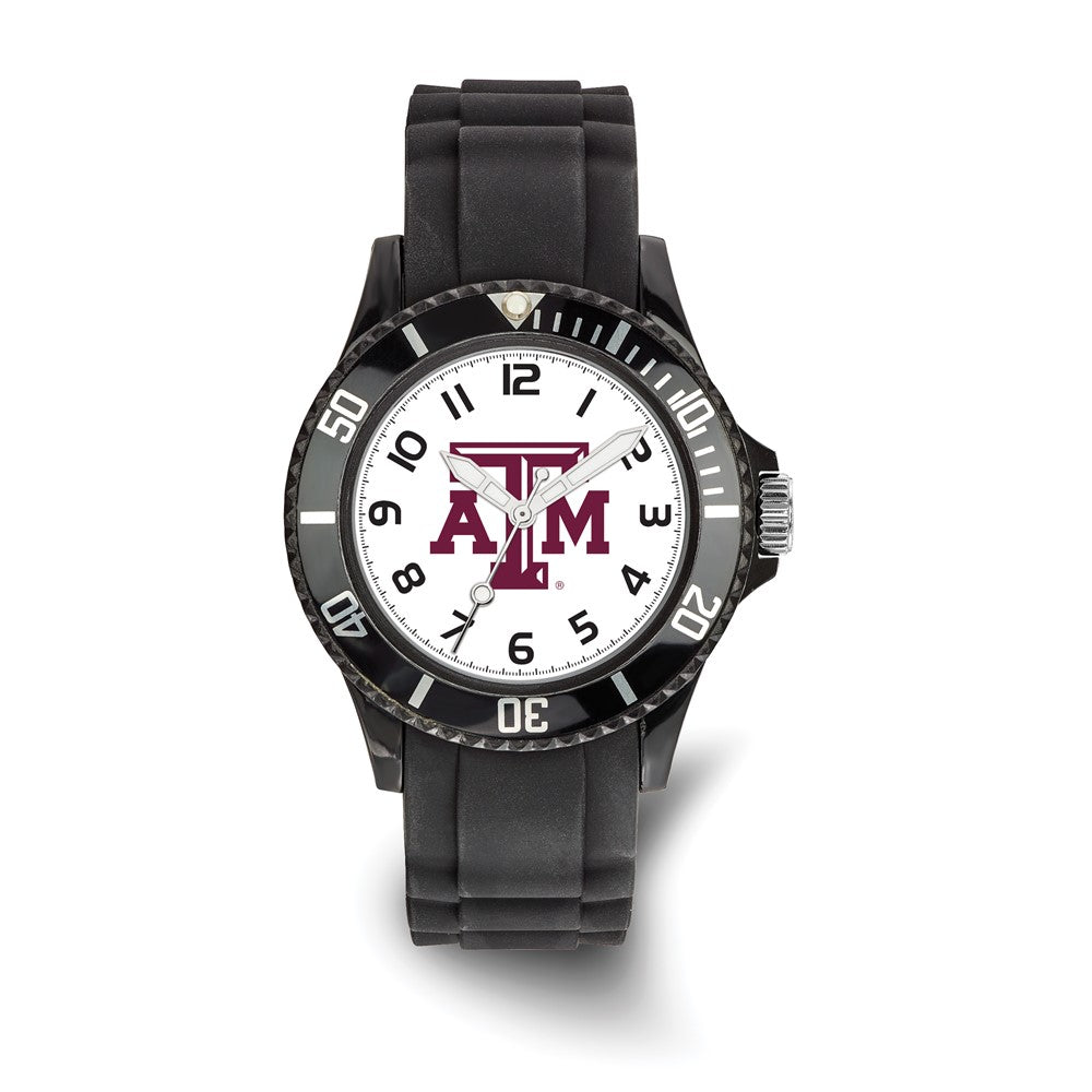 LogoArt Texas A&M University Scholastic Silicone Strap Quartz Watch