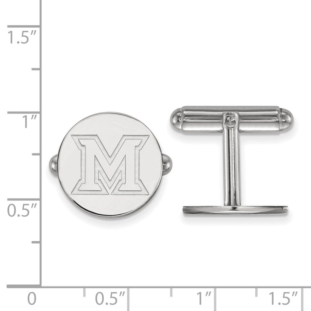 Men's Miami University Sterling Silver Miami University Cuff Links