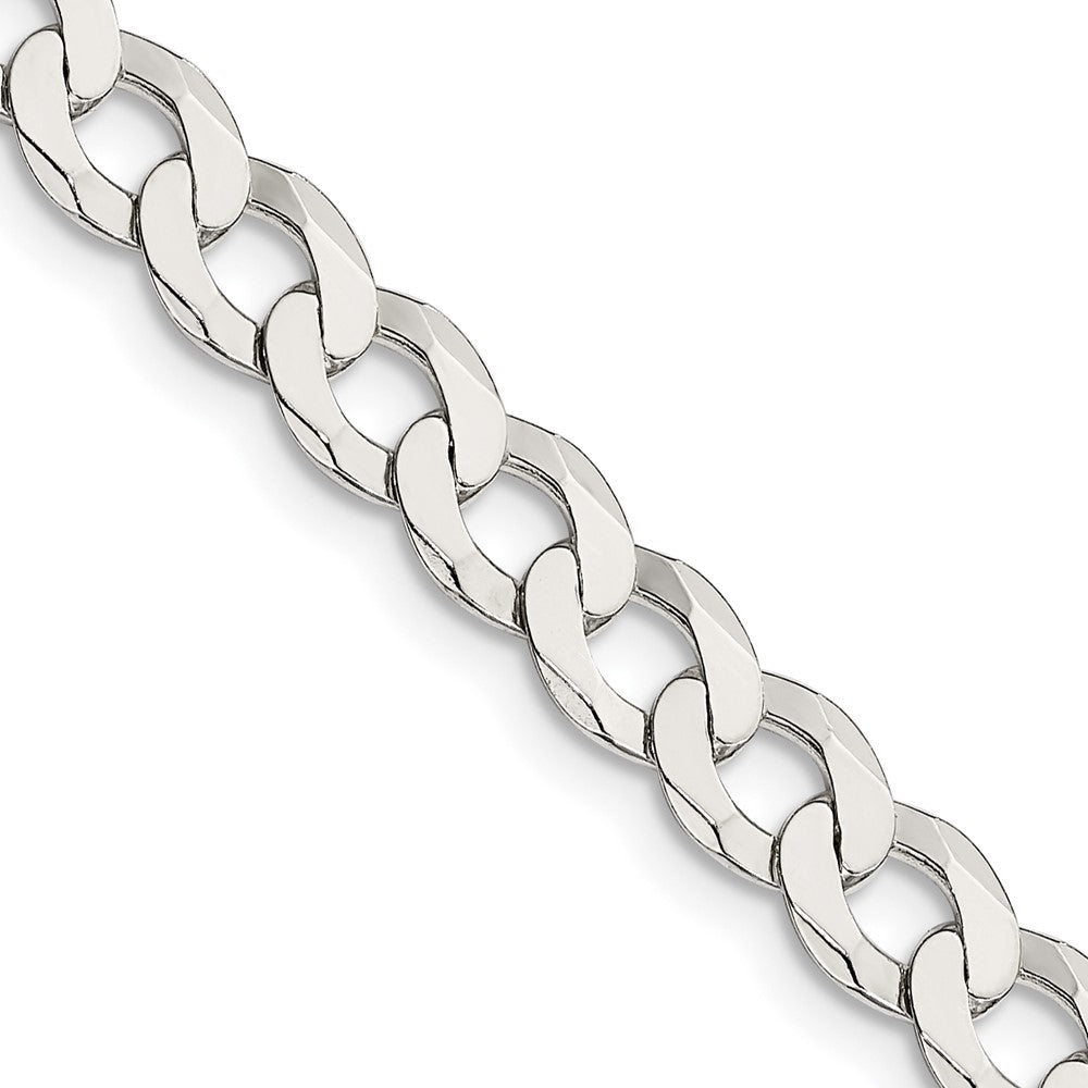 Sterling Silver 6.8mm Flat Curb Chain 20 Inches