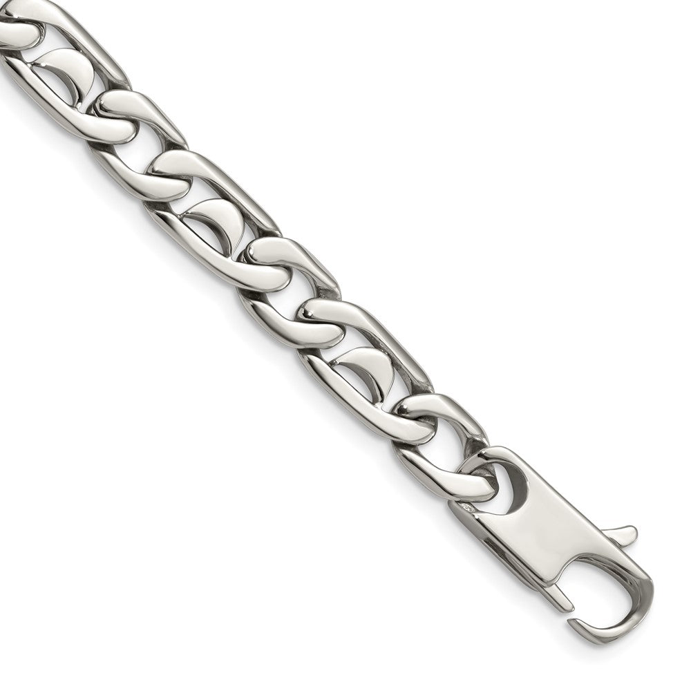 Stainless Steel Polished Fancy Link 8.5in Bracelet 8.5 inches
