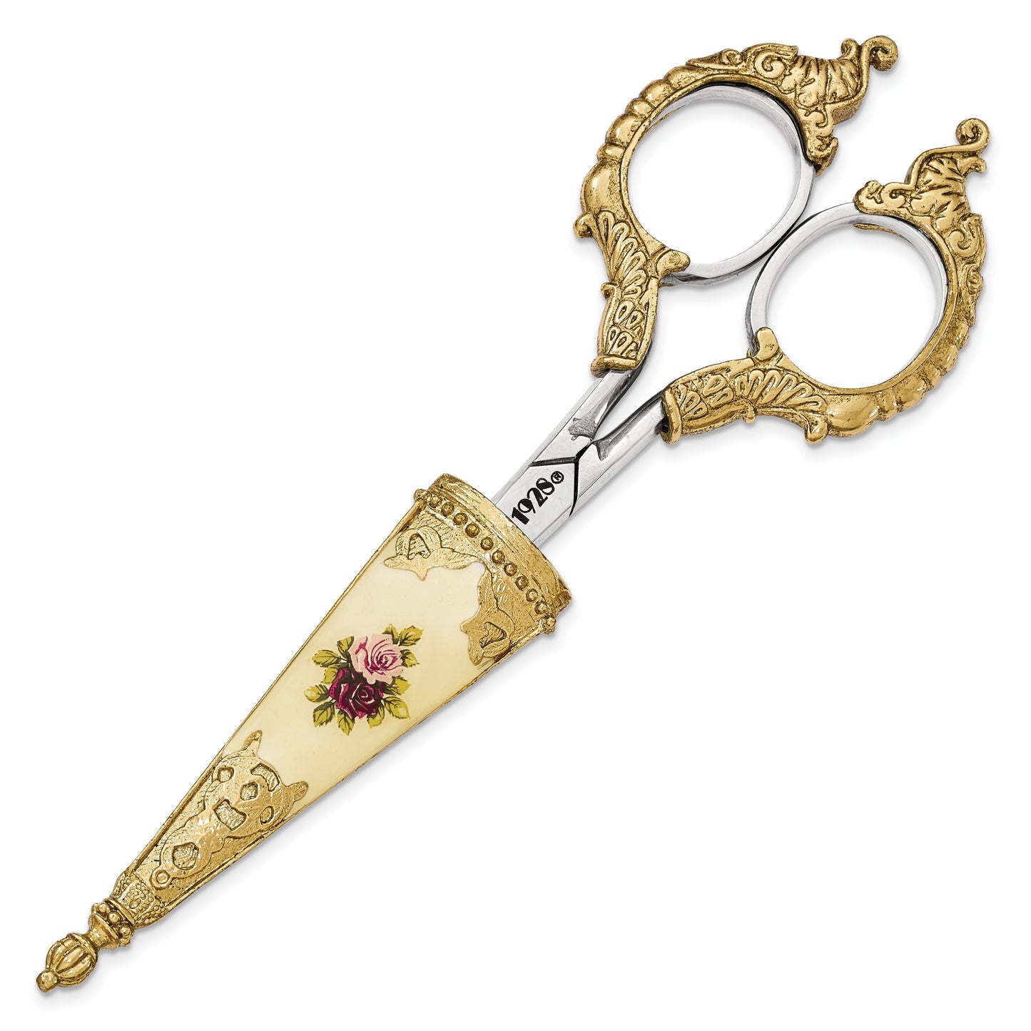 Small Gold-tone Floral Manor House Scissors