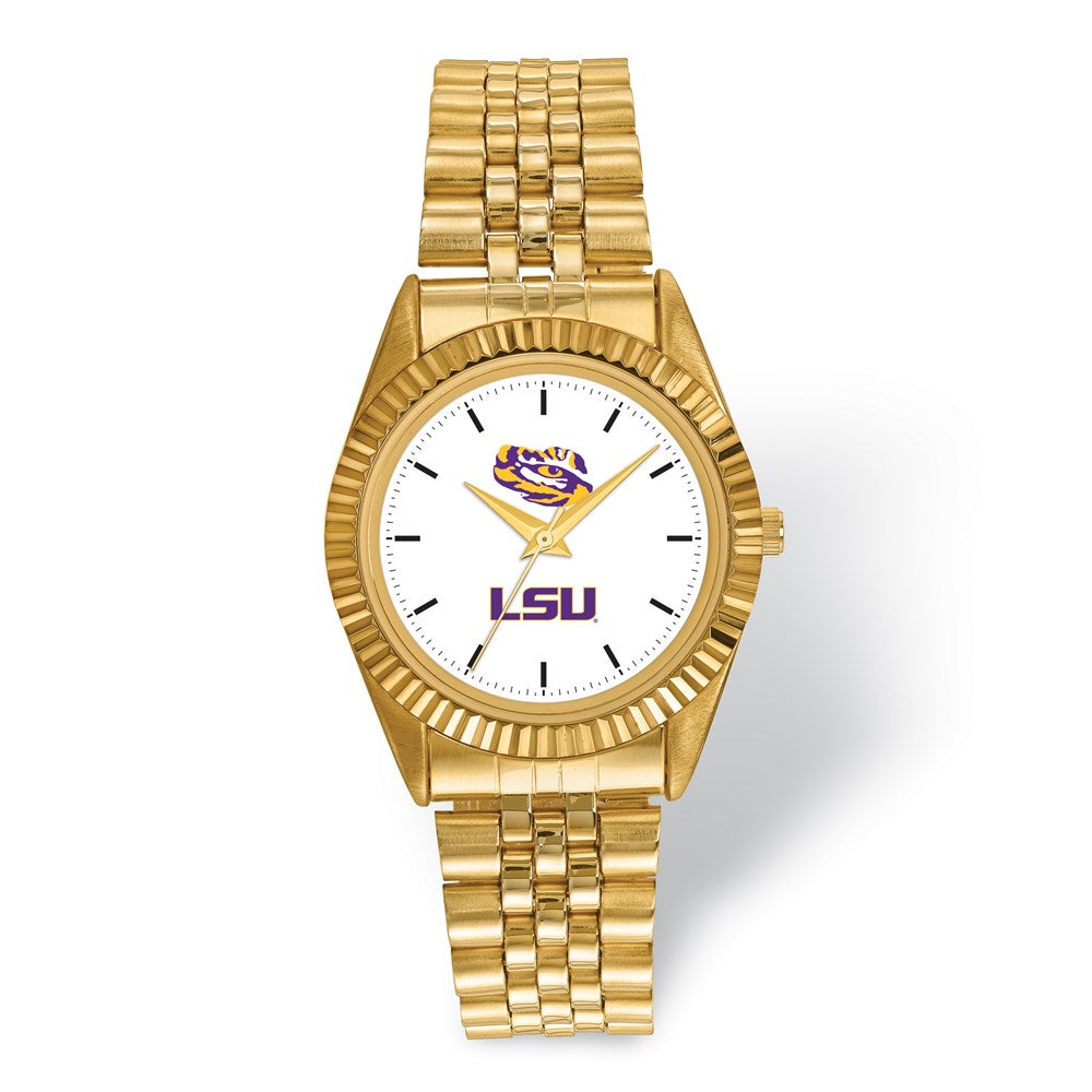 LogoArt Louisiana State University Pro Gold-tone Gents Quartz Watch QLSU166