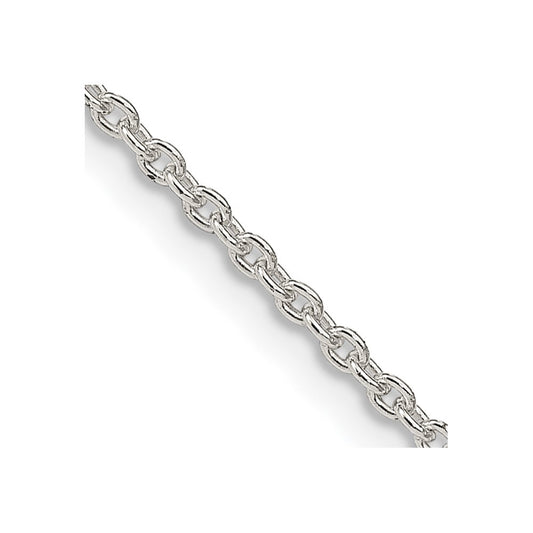 Sterling Silver 1.95mm Cable Chain 24 Inches