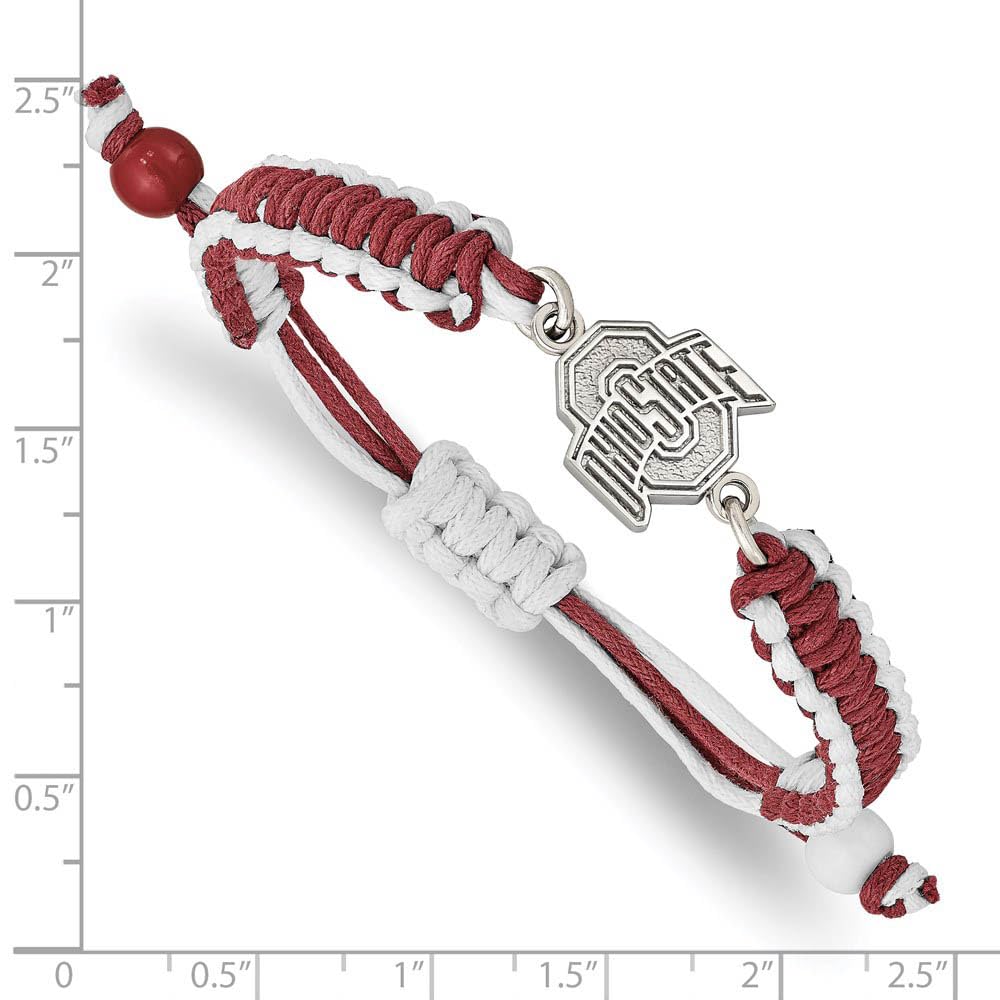 Women's Ohio State Buckeyes Stainless Steel Color Bracelet