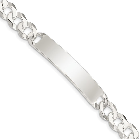 Sterling Silver Curb Link ID Bracelet 7.5 inches