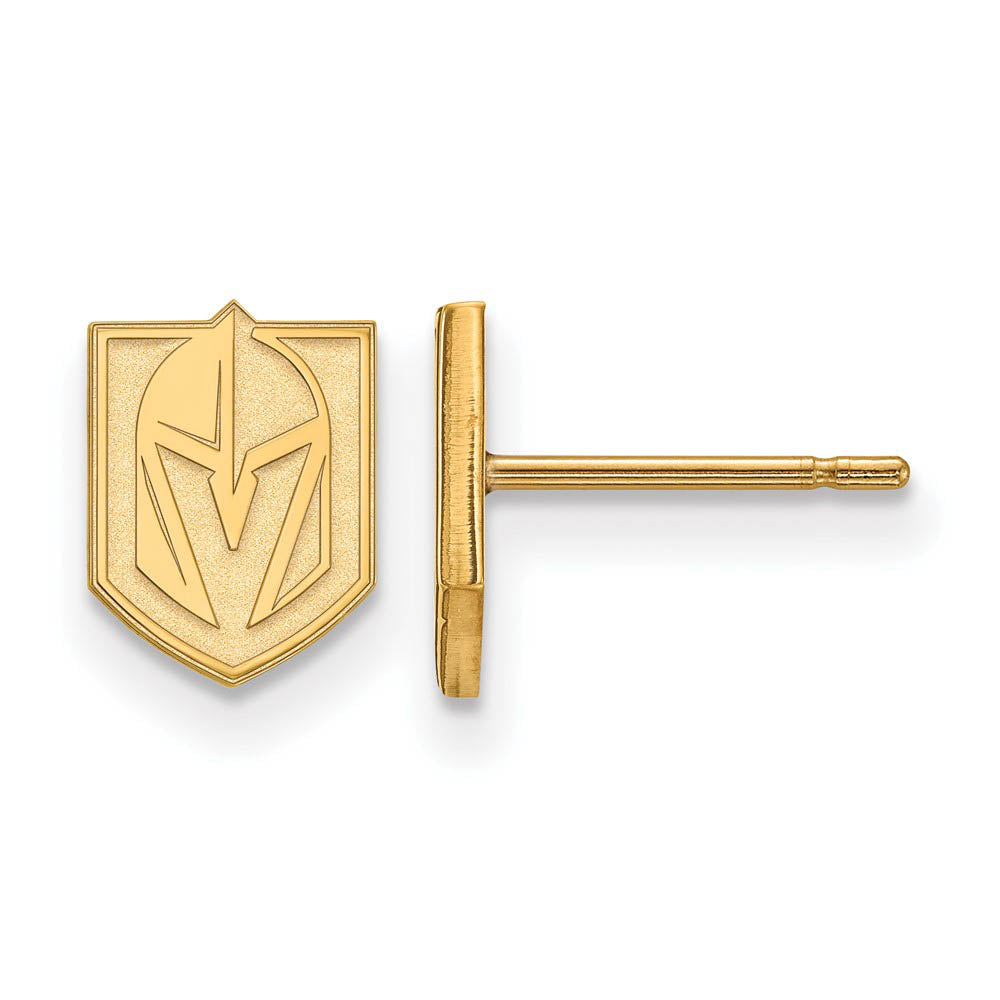Sterling Silver 14k Yellow Gold Plated NHL Vegas Golden Knights XS Post Earrings