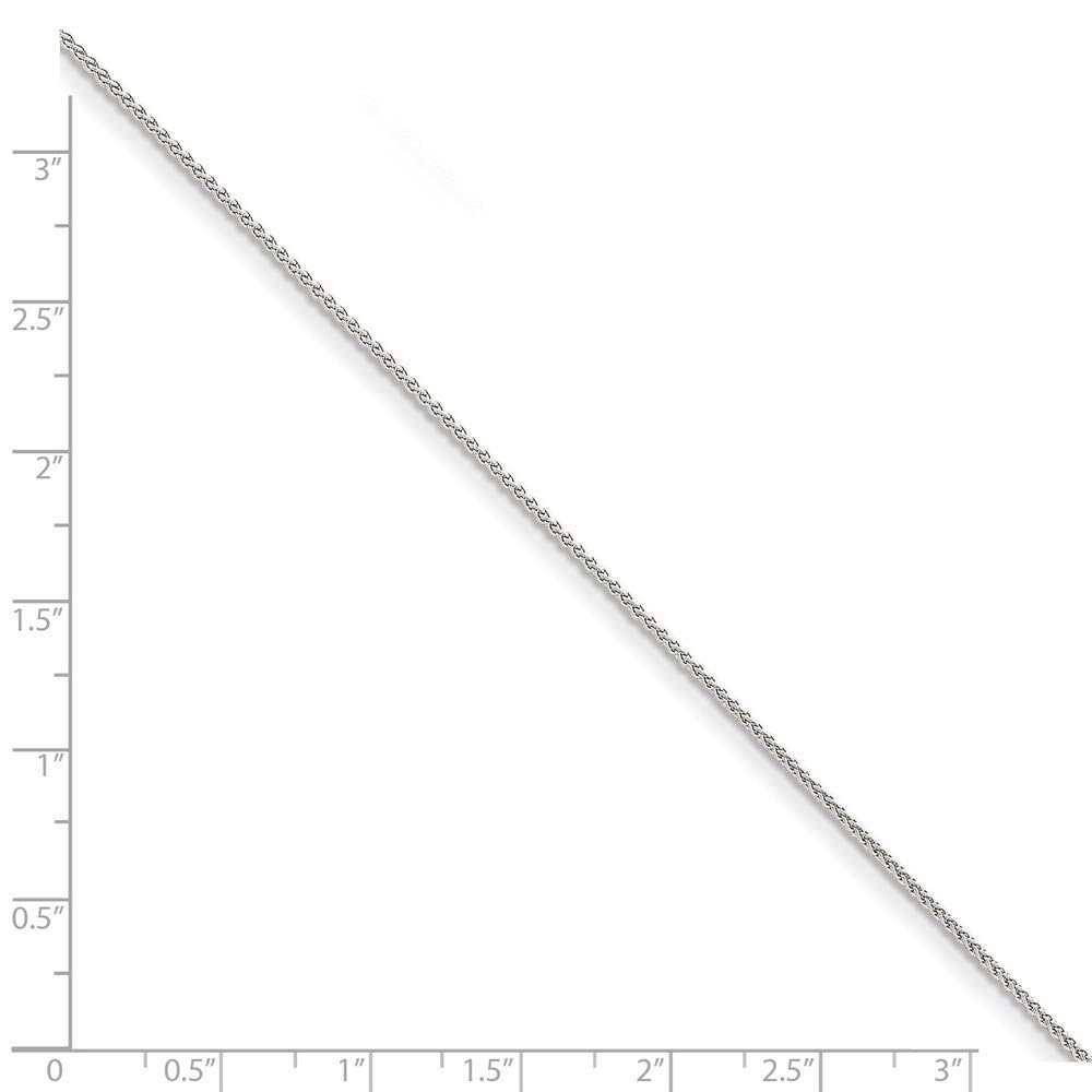 10k WG 1.25mm Spiga Chain Anklet