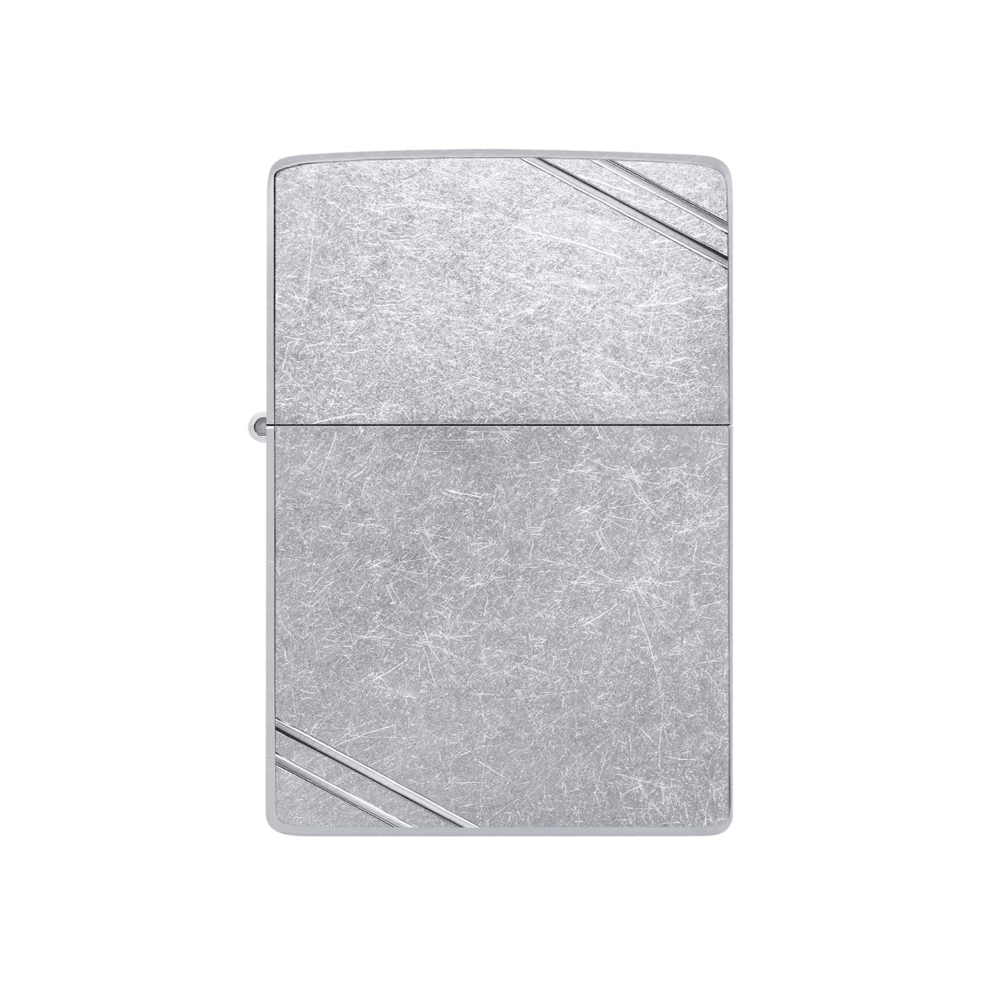 Zippo Vintage with Slashes Street Chrome Pocket Lighter