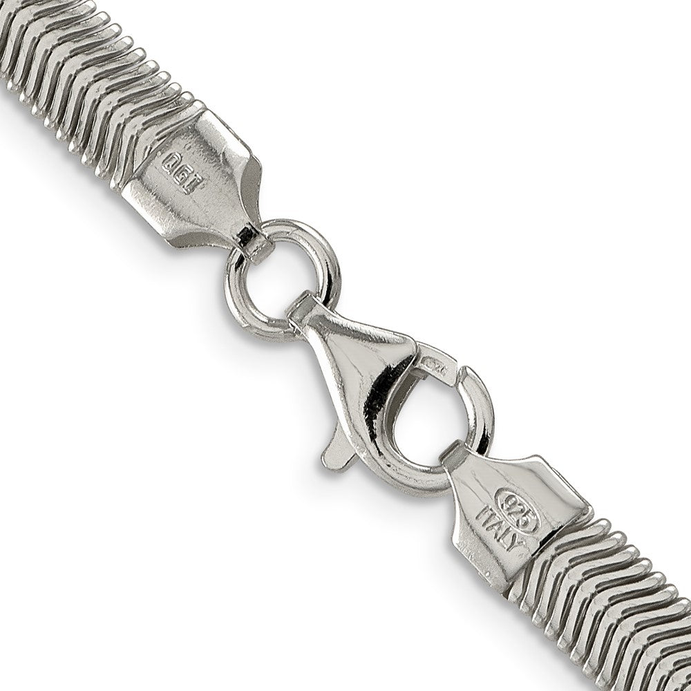Sterling Silver 6.25mm Flat Oval Snake Chain 16 Inches