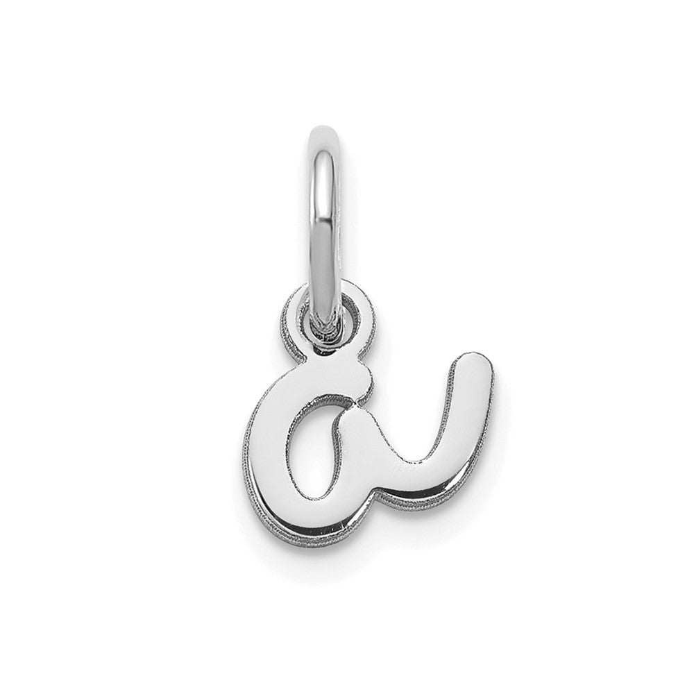 Sterling Silver Rhodium-plated Lower case Letter A Initial Charm