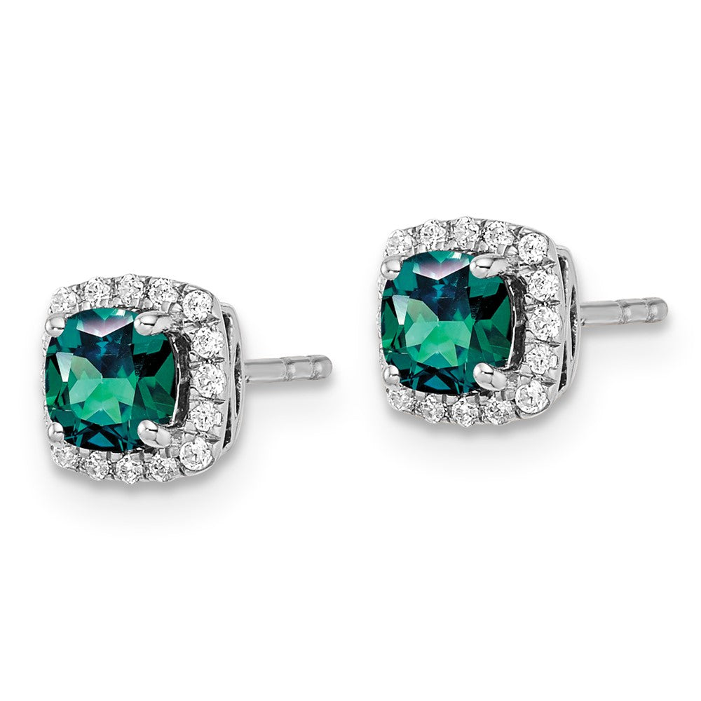 SS ANT Created Alexandrite and Diamond Earring