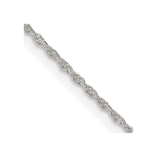 Sterling Silver 1.25mm Loose Rope Chain 16 Inches