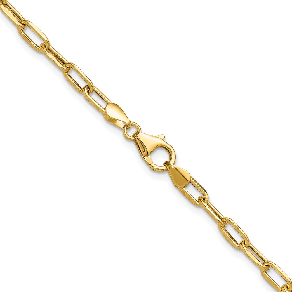 14k 3.7mm Semi-Solid Beveled D/C Paperclip Chain