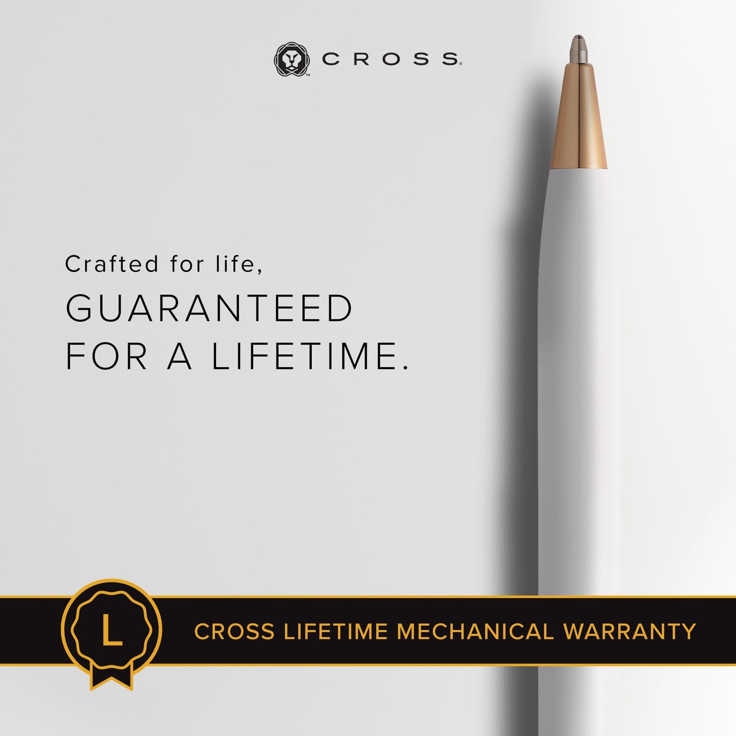 Cross Century II Refillable Ballpoint Pen, Medium Ballpen, Includes Luxury Gift Box - Pearlescent White Lacquer