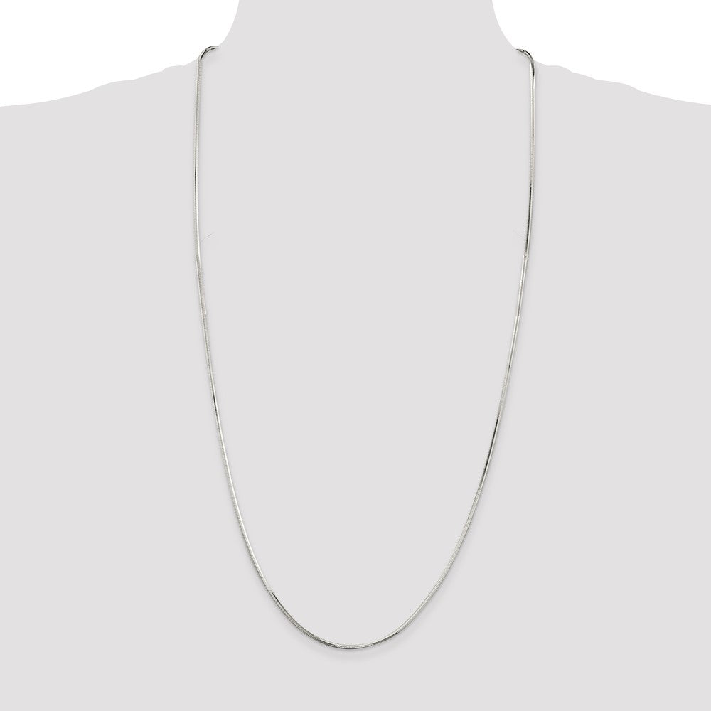 Sterling Silver 1.65mm Octagonal Snake Chain 30 Inches