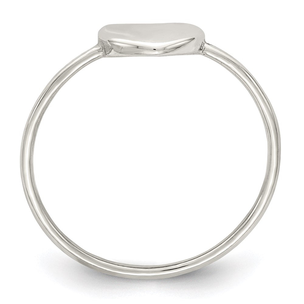 Sterling Silver Polished Heart Ring