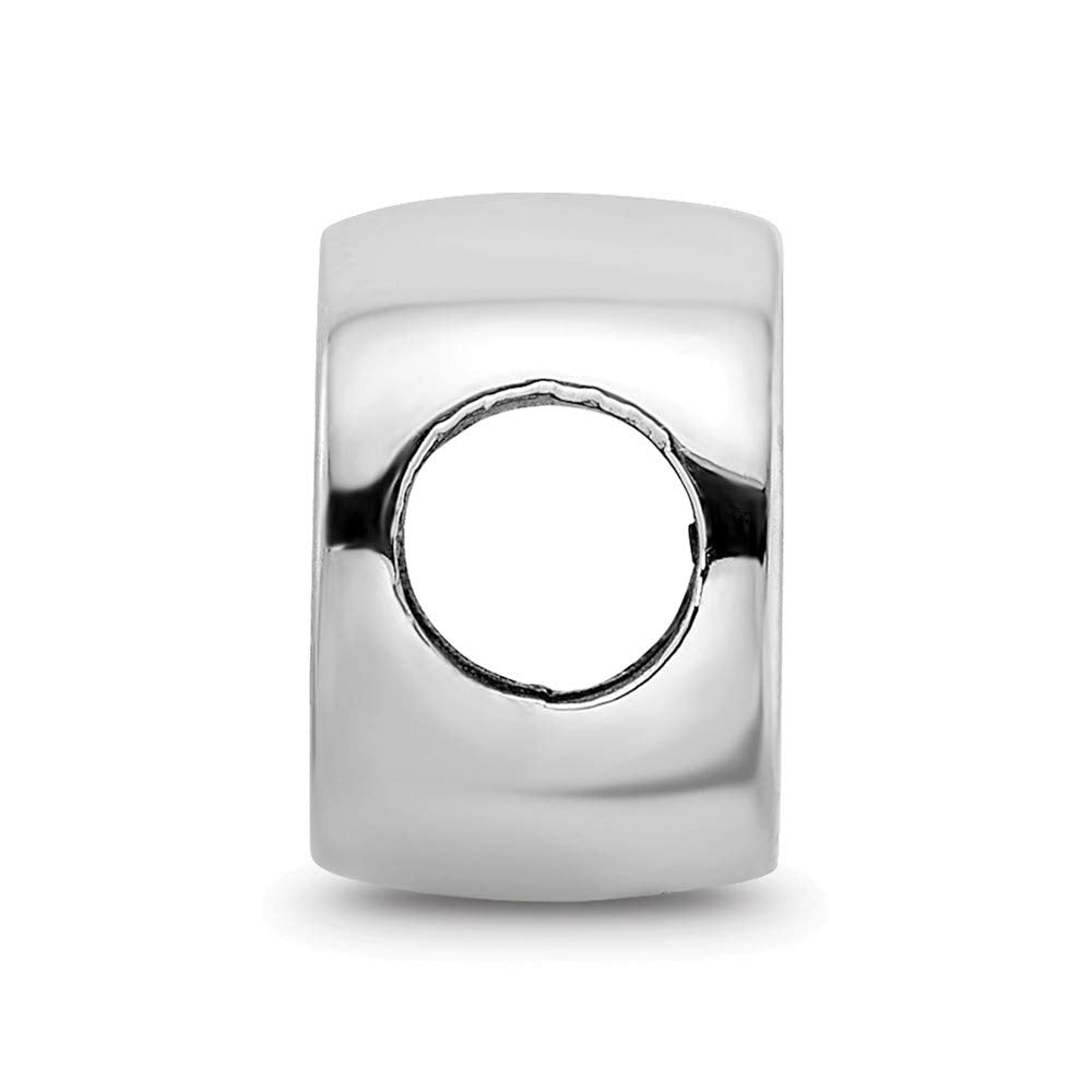 Logoart 925 Sterling Silver Wake Forest University wf Primary Cushion-Cut Double Logo Bead