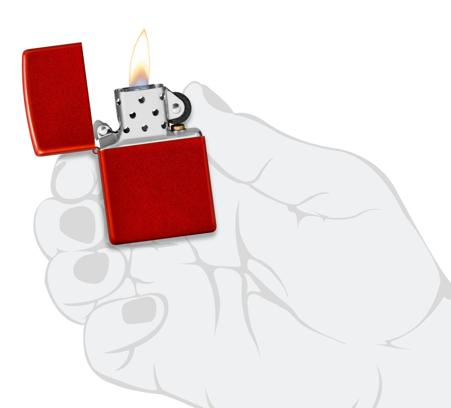 Zippo Metallic Red Matte Pocket Lighter