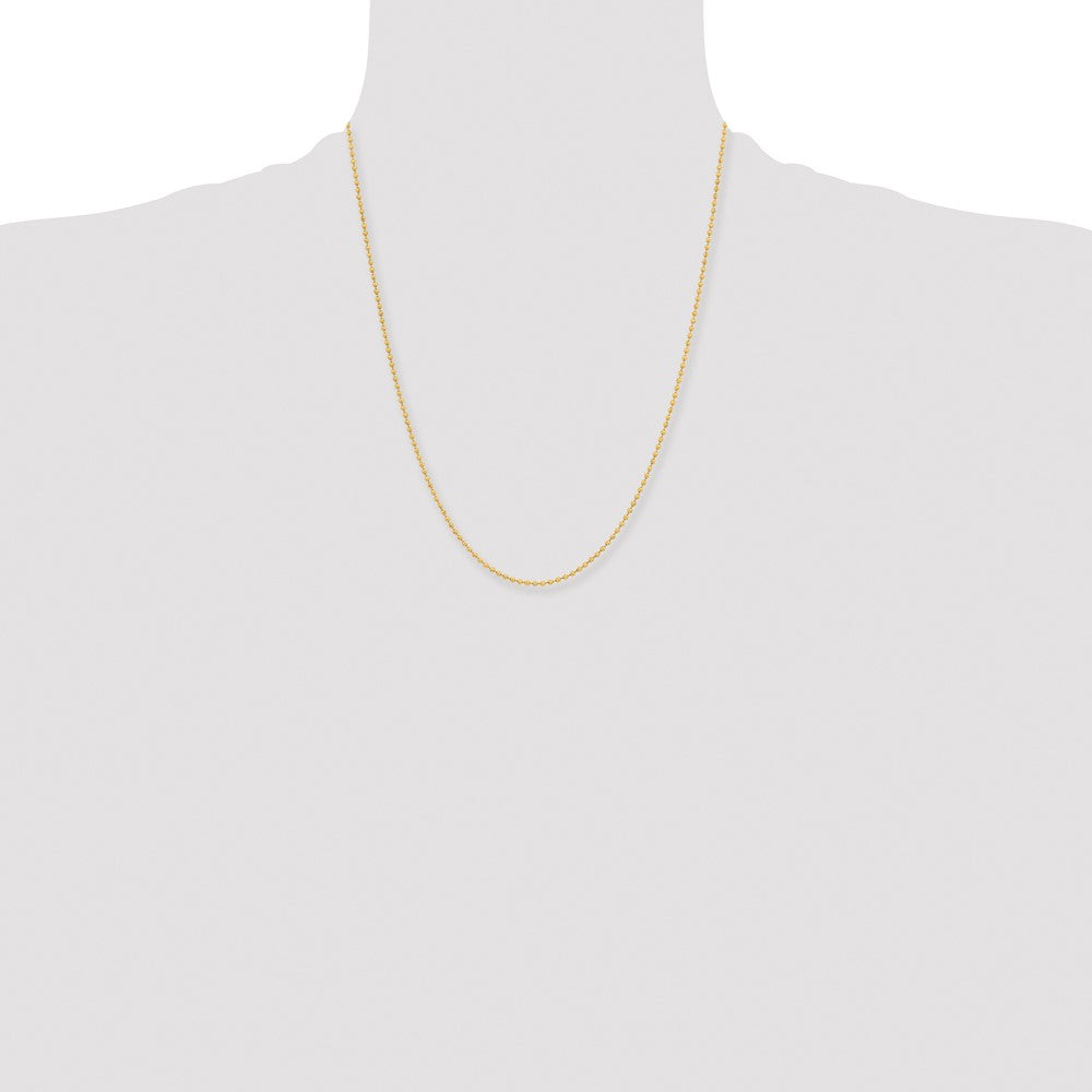 Stainless Steel Polished Yellow IP-plated 2mm 22in Ball Chain