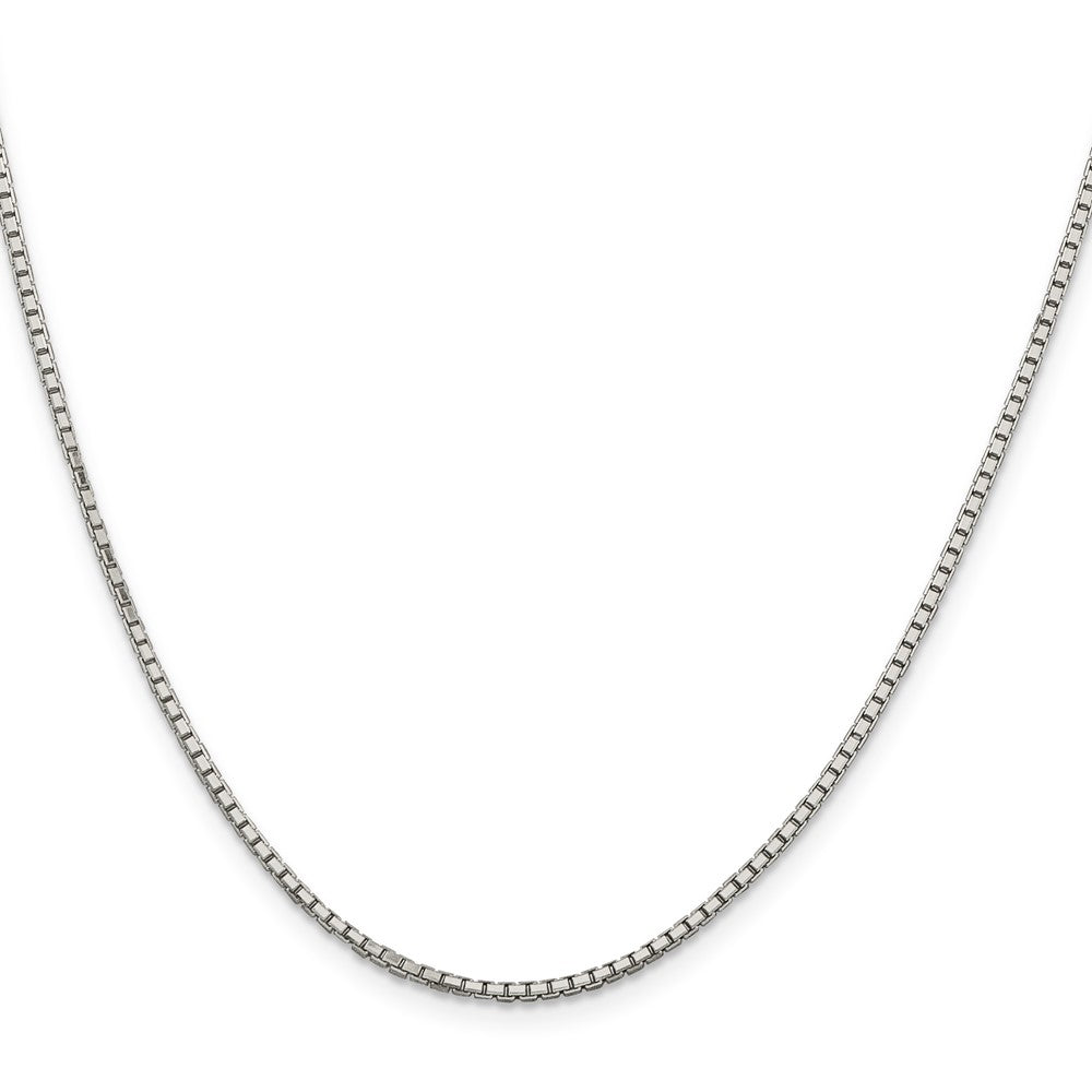 Sterling Silver 1.7mm 8 Sided Diamond-cut Box Chain 22 Inches