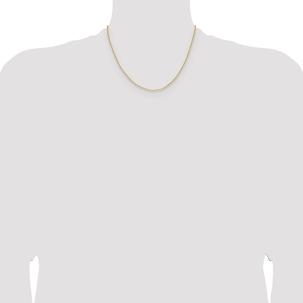 14K 1.45mm D/C Round Cable Chain