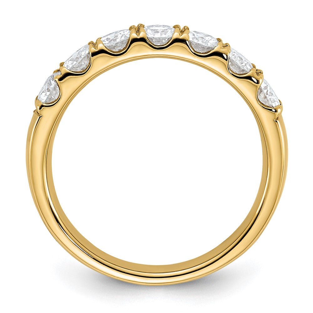 14ky 1ct. 7 Stone D E F Pure Light Moissanite Band