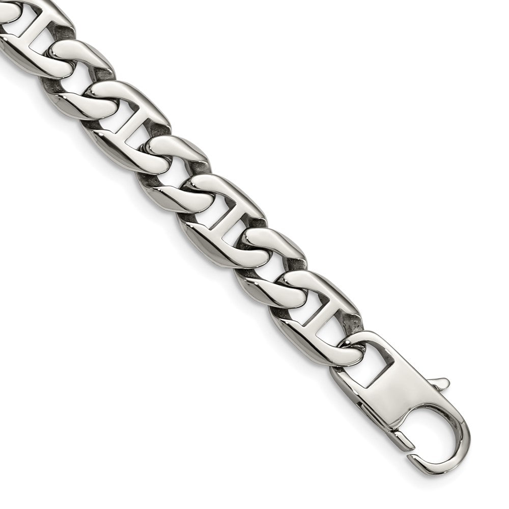 Stainless Steel Polished 8.25in Link Bracelet 8.25 inches