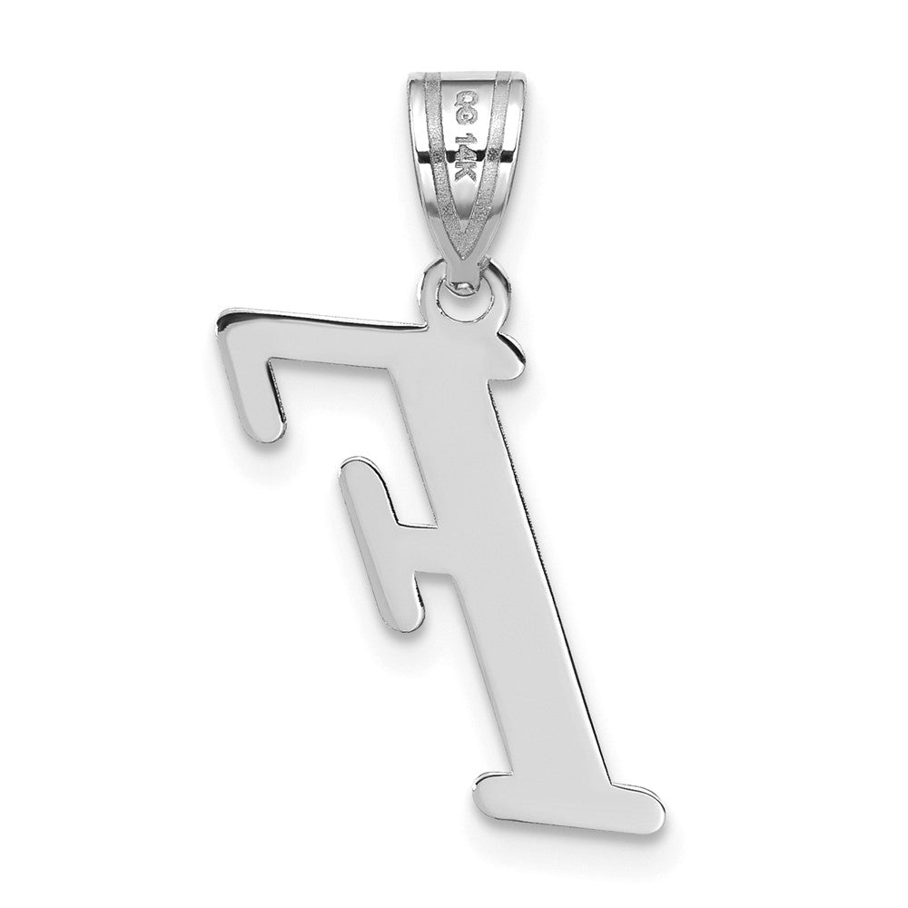 14kw Polished Letter F Initial Pendant