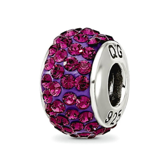 Sterling Silver Reflections February Full Purple Preciosa Crystal Bead