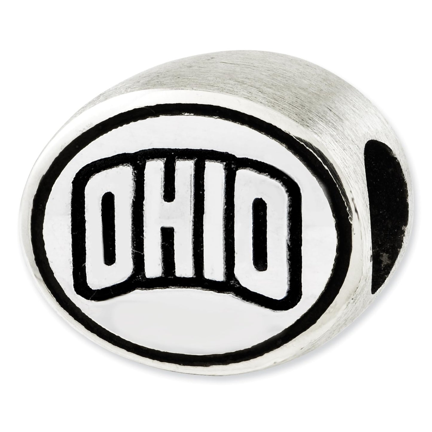 Sterling Silver Antiqued Ohio University Collegiate Bead