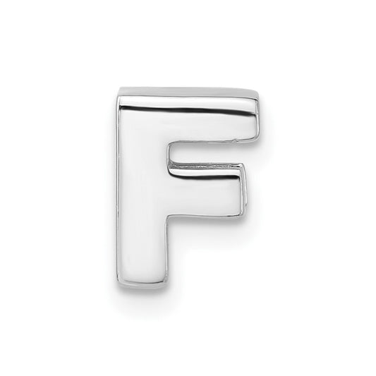 Sterling Silver Polished F Initial Slide