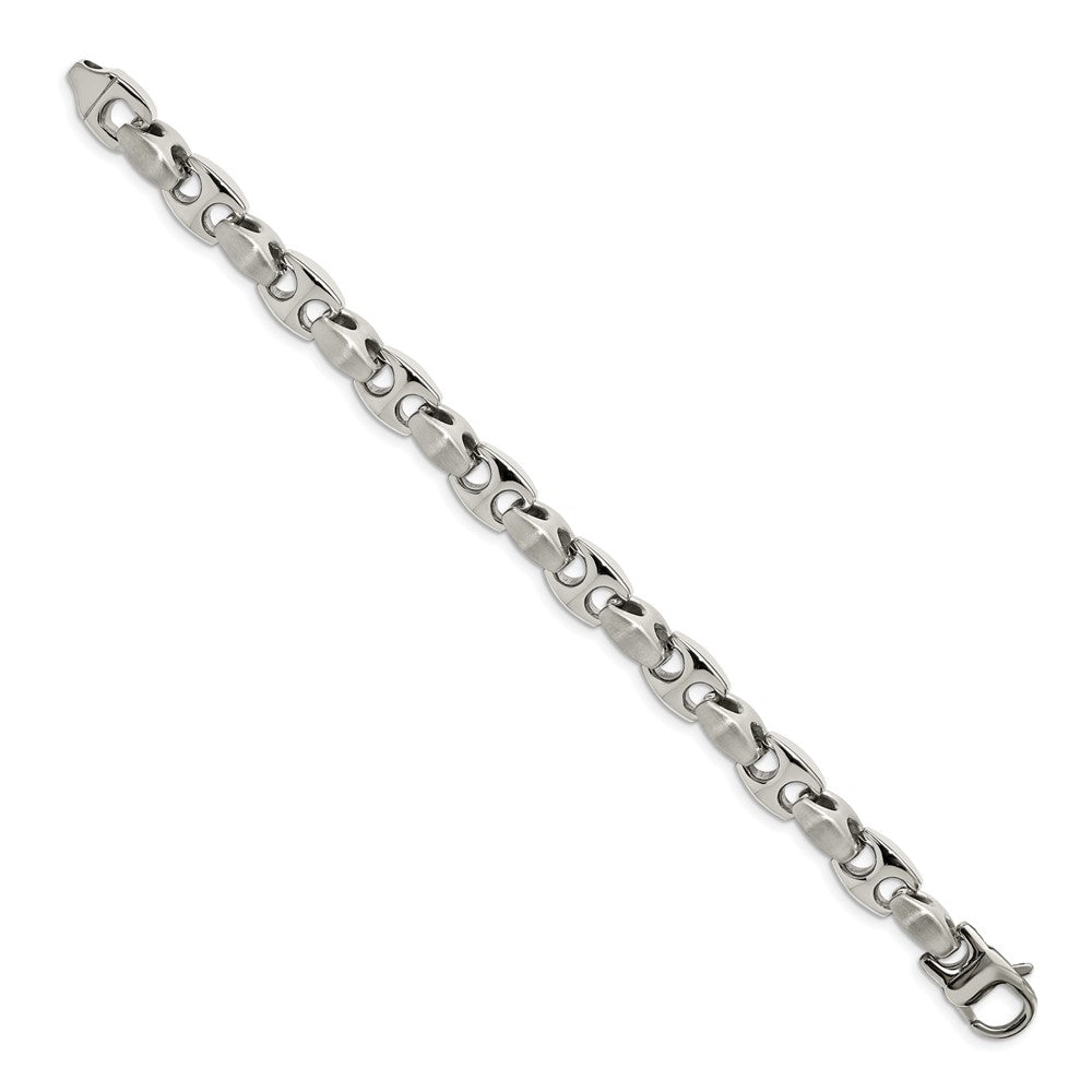 Stainless Steel Brushed and Polished 8.25in Bracelet 8.25 inches