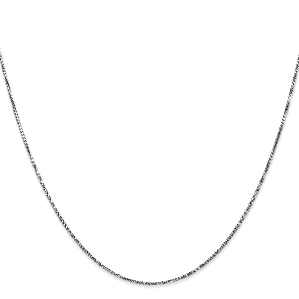 14K White Gold 22 inch 1.05mm Diamond-cut Spiga with Lobster Clasp Chain