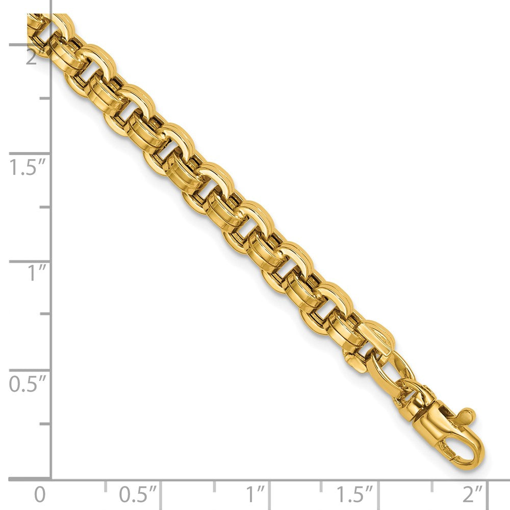 14K Polished Fancy Link Bracelet 7.5  inches